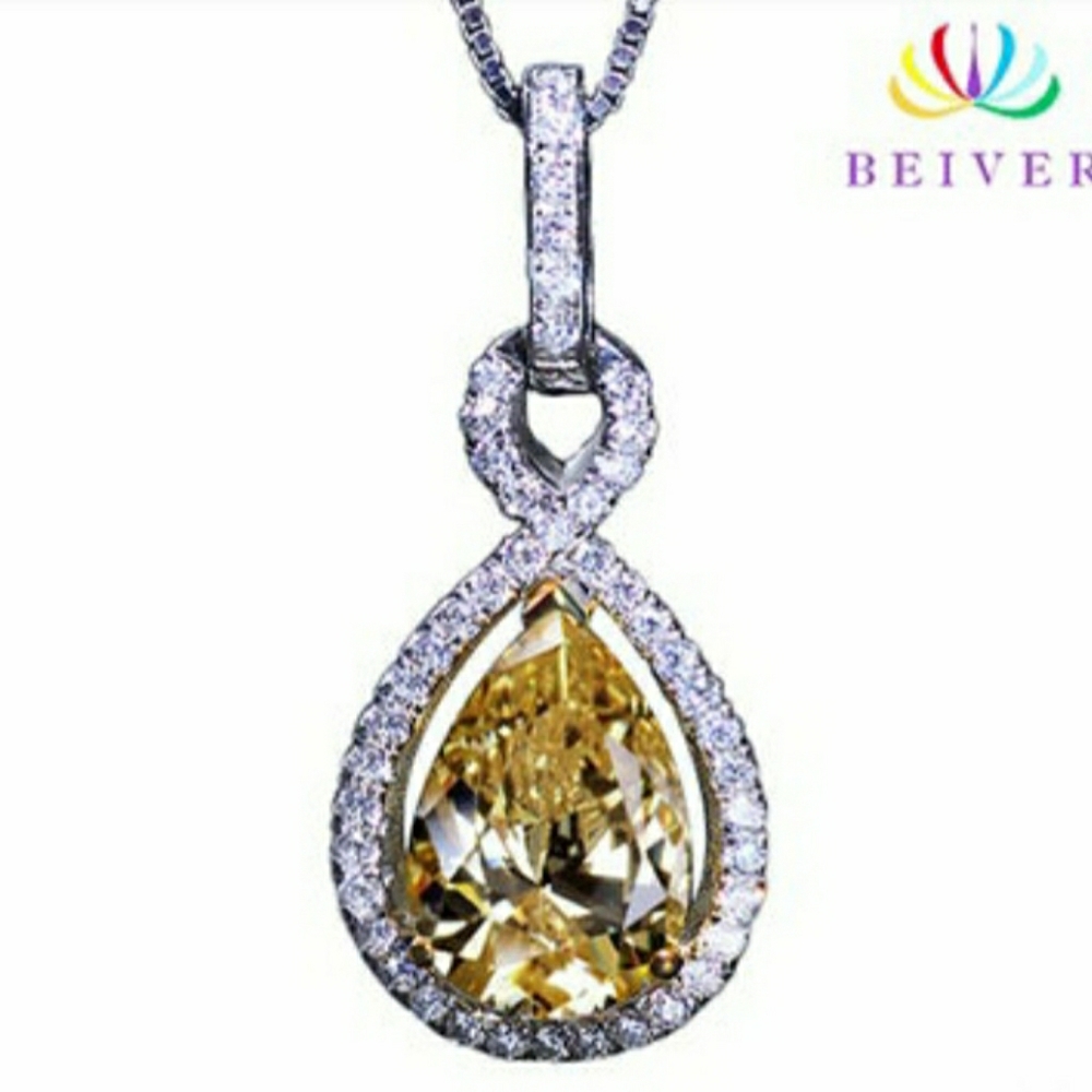 💛925 Sterling Silver Water Drop Necklace 💛